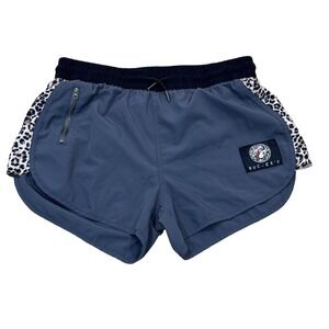 Buc-ees Swim Trunks‎ Running Lined Shorts Women Size Medium Gray Leopard Beach